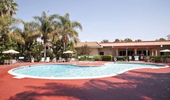 Outdoor pool at Uptown Oasis San Jose Airport.