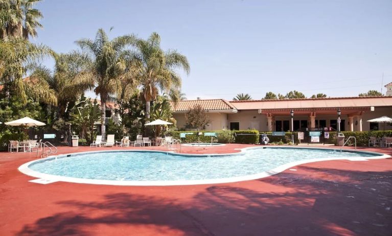 Outdoor pool at Uptown Oasis San Jose Airport.