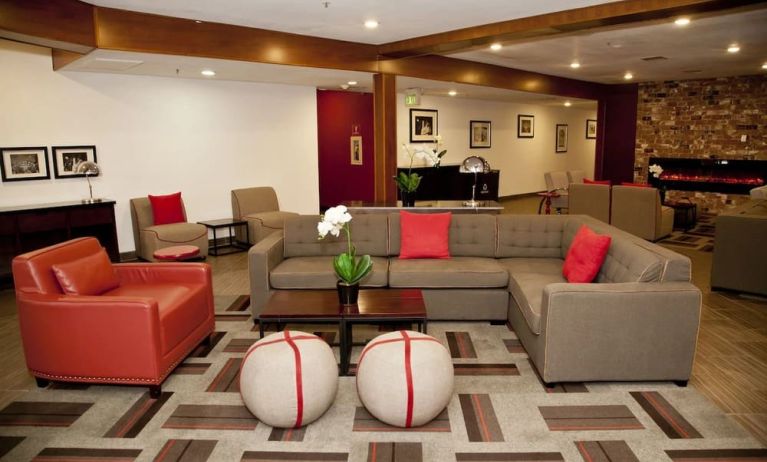 Lounge and coworking space at La Hacienda San Jose Silicon Valley.