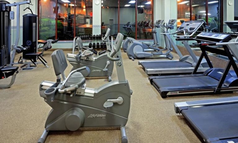 Fitness center at Laguardia Plaza Hotel.