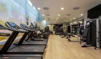 Fitness center at Hilton Aberdeen TECA.