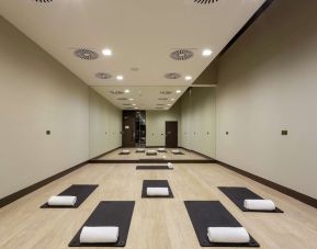 Yoga and gym space at Hilton Aberdeen TECA.