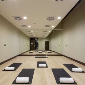 Yoga and gym space at Hilton Aberdeen TECA.