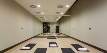 Yoga and gym space at Hilton Aberdeen TECA.