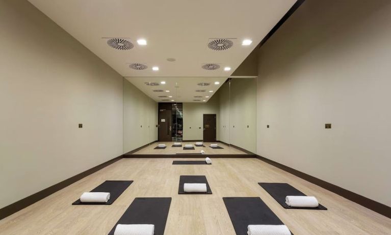 Yoga and gym space at Hilton Aberdeen TECA.