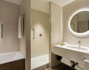 Private guest bathroom at Hilton Aberdeen TECA.