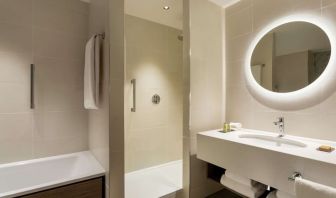 Private guest bathroom at Hilton Aberdeen TECA.