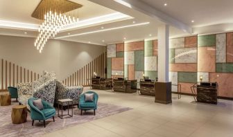 Lobby and entrance at Hilton Aberdeen TECA.