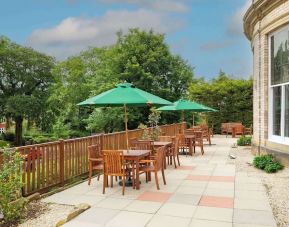 Hotel terrace and garden at Elmbank York, Tapestry Collection By Hilton.