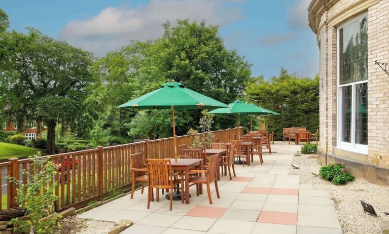 Hotel terrace and garden at Elmbank York, Tapestry Collection By Hilton.