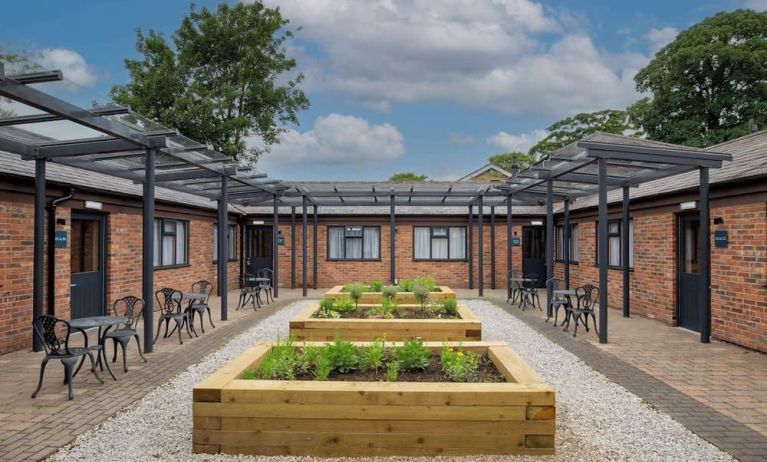 Outdoor terrace at Elmbank York, Tapestry Collection By Hilton.