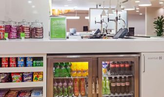 Snack bar at Hampton By Hilton London Gatwick Airport.