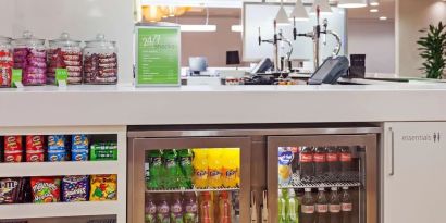 Snack bar at Hampton By Hilton London Gatwick Airport.