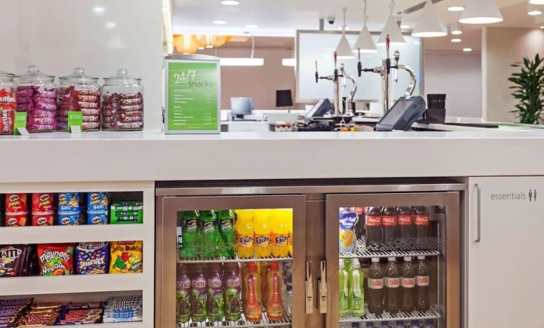 Snack bar at Hampton By Hilton London Gatwick Airport.