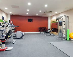 Fitness center at Hampton By Hilton London Gatwick Airport.