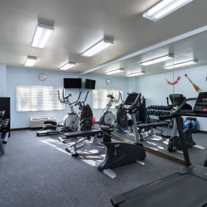 Fitness center at Hotel Marguerite.