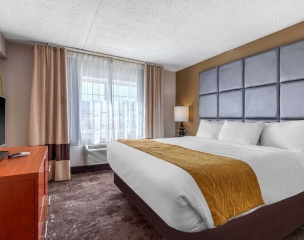 King room with TV at Comfort Inn & Suites Nashville Near Tanger Outlets.