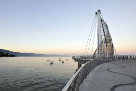 Marina and board walk at Hotel Delfin PV Beach Resort.