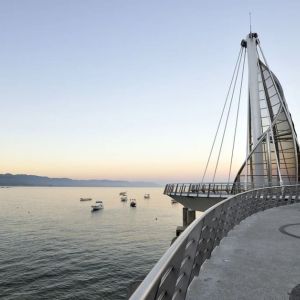 Marina and board walk at Hotel Delfin PV Beach Resort.