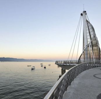 Marina and board walk at Hotel Delfin PV Beach Resort.