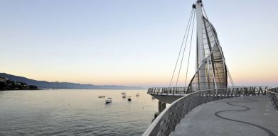 Marina and board walk at Hotel Delfin PV Beach Resort.