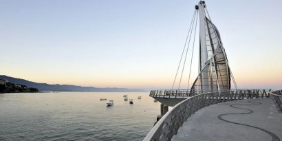 Marina and board walk at Hotel Delfin PV Beach Resort.