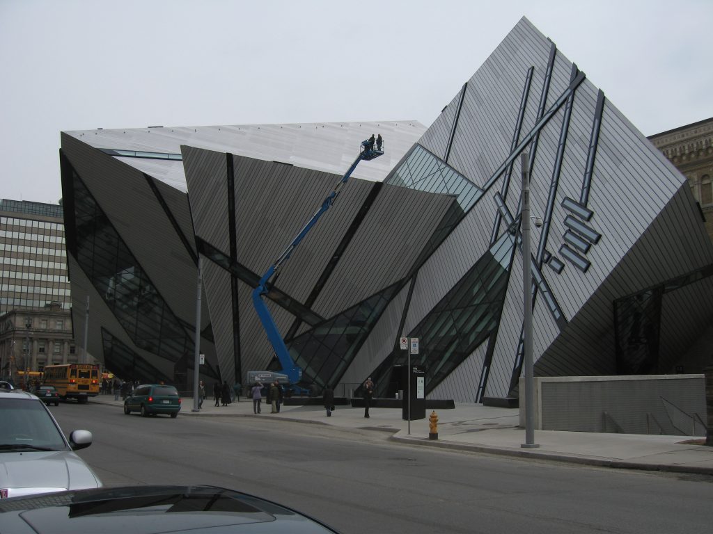 The controversial crystal outside the Royal Ontario Museum in Toronto.