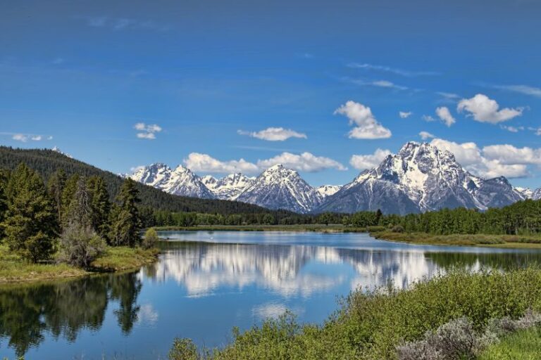 View of Grand Tetons National Park, outside Jackson Hole, WY