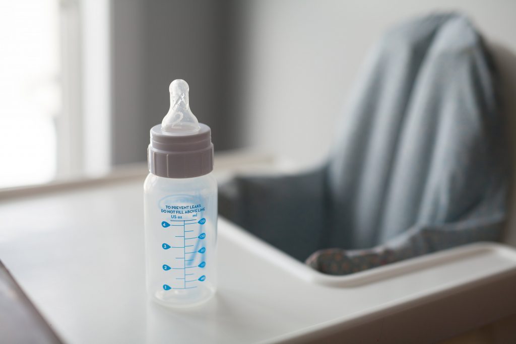 This baby bottle is all the liquid you can bring on an airplane, making liquor the only realistic carrying choice.