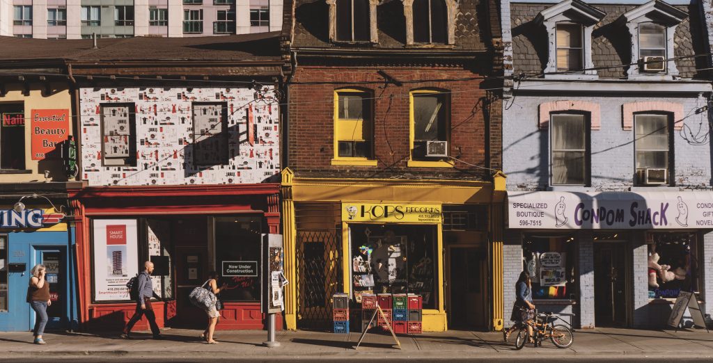 Eclectic storefronts of West Queen West offer myriad day stay activities.