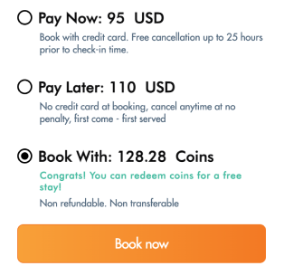 Redeem your coins at check out for your free day stay!